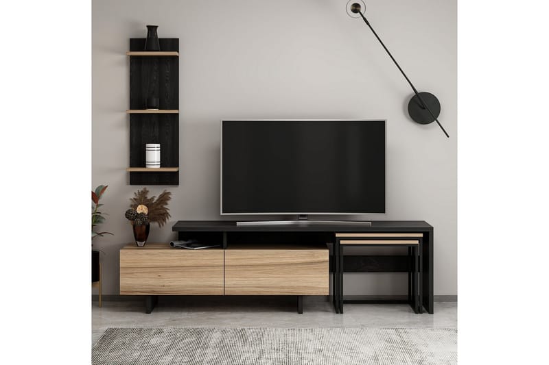 Veradia TV-benk 180 cm - Svart - Møbler - Mediamøbel & tv møbel - TV-benk & mediabenk