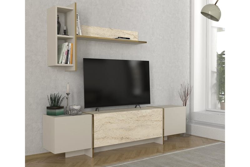 Veyron TV-benk 180 cm - Beige/Sandstein - Møbler - Mediamøbel & tv møbel - TV-benk & mediabenk