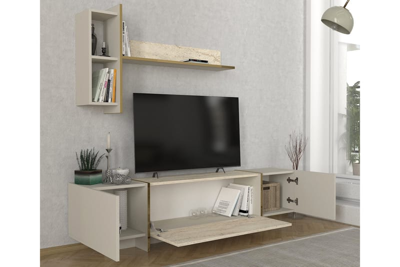 Veyron TV-benk 180 cm - Beige/Sandstein - Møbler - Mediamøbel & tv møbel - TV-benk & mediabenk