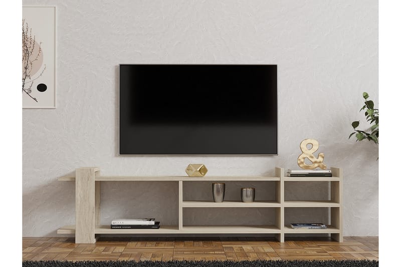 Zeyna TV-benk 156 cm - Beige - Møbler - Mediamøbel & tv møbel - TV-benk & mediabenk