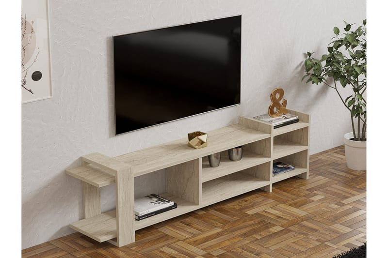 Zeyna TV-benk 156 cm - Beige - Møbler - Mediamøbel & tv møbel - TV-benk & mediabenk