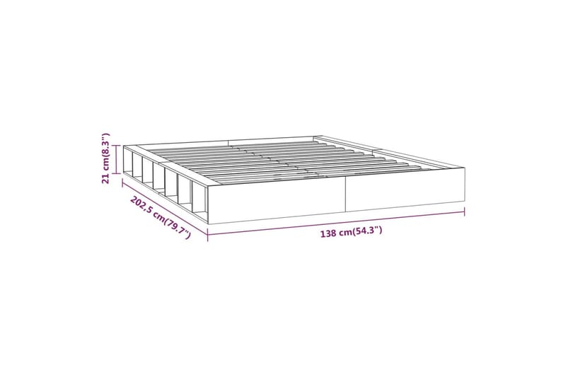 beBasic Sengeramme 120x200 cm heltre - Brun - Møbler - Senger - Sengeramme & sengestamme