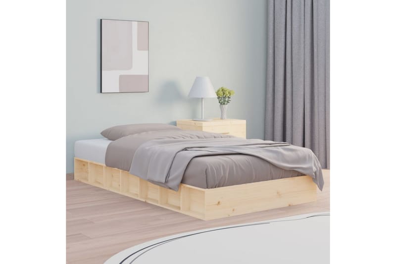 beBasic Sengeramme 135x190 cm 4FT6 Double heltre - Brun - Møbler - Senger - Sengeramme & sengestamme