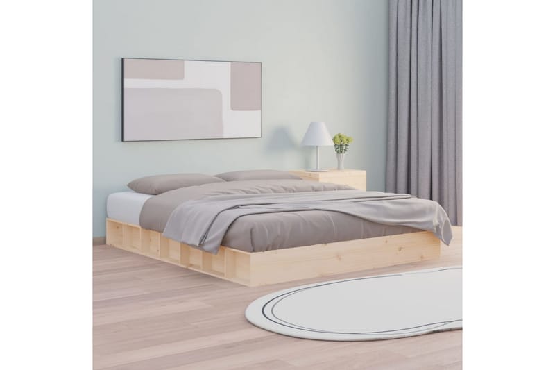 beBasic Sengeramme 150x200 cm 5FT King Size heltre - Brun - Møbler - Senger - Sengeramme & sengestamme