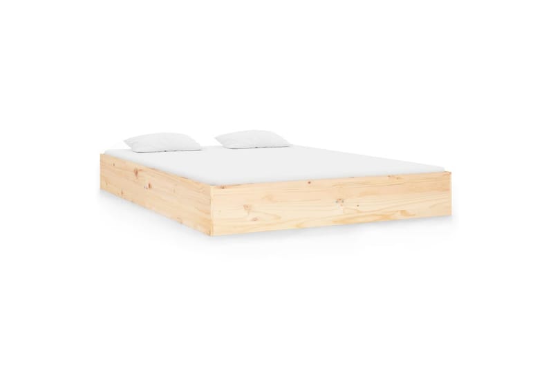 beBasic Sengeramme heltre 135x190 cm 4FT6 Double - Brun - Møbler - Senger - Sengeramme & sengestamme