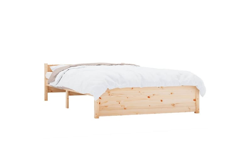 beBasic Sengeramme heltre 135x190 cm 4FT6 Double - Brun - Møbler - Senger - Sengeramme & sengestamme