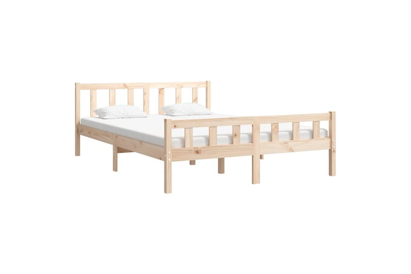 beBasic Sengeramme heltre 150x200 cm 5FT King Size - Brun - Møbler - Senger - Sengeramme & sengestamme