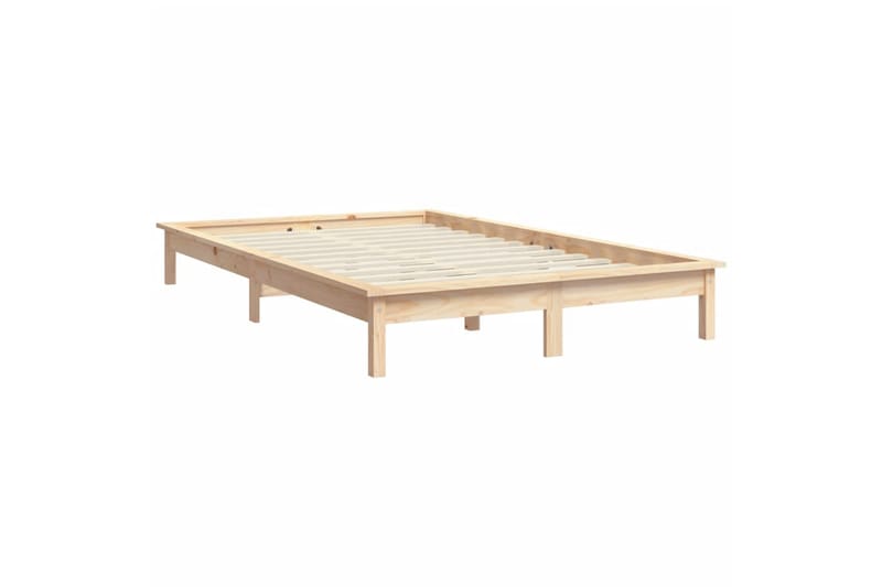 beBasic Sengeramme heltre furu 140x190 cm - Brun - Møbler - Senger - Sengeramme & sengestamme