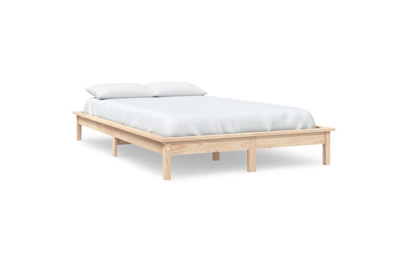 beBasic Sengeramme heltre furu 150x200 cm 5FT King Size - Brun - Møbler - Senger - Sengeramme & sengestamme