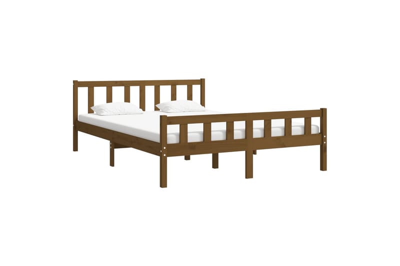 beBasic Sengeramme honningbrun heltre 150x200 cm 5FT King Size - Brun - Møbler - Senger - Sengeramme & sengestamme