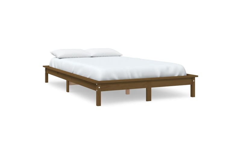 beBasic Sengeramme honningbrun heltre furu 150x200 cm 5FT King Size - Brun - Møbler - Senger - Sengeramme & sengestamme