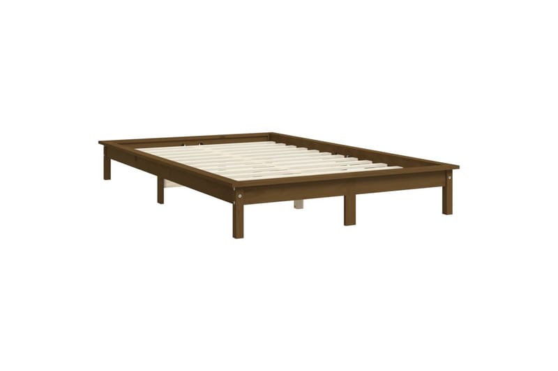 beBasic Sengeramme honningbrun heltre furu 150x200 cm 5FT King Size - Brun - Møbler - Senger - Sengeramme & sengestamme