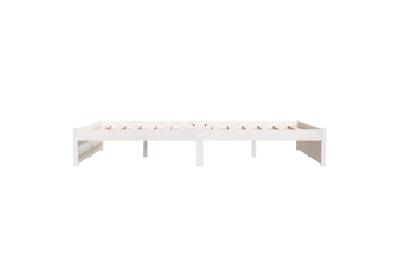 beBasic Sengeramme hvit heltre 135x190 cm 4FT6 Double - Hvit - Møbler - Senger - Sengeramme & sengestamme