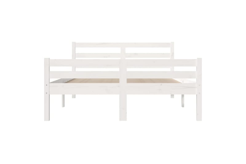 beBasic Sengeramme hvit heltre 140x190 cm - Hvit - Møbler - Senger - Sengeramme & sengestamme