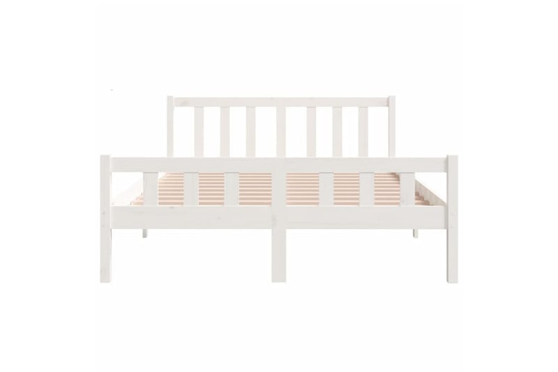 beBasic Sengeramme hvit heltre 140x190 cm - Hvit - Møbler - Senger - Sengeramme & sengestamme