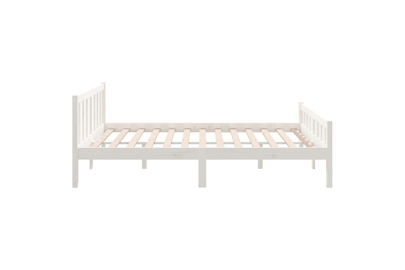 beBasic Sengeramme hvit heltre 140x190 cm - Hvit - Møbler - Senger - Sengeramme & sengestamme