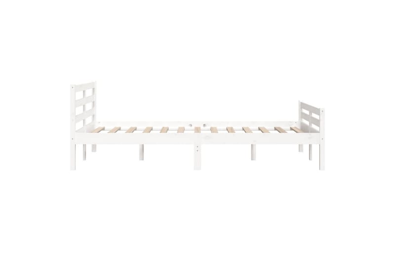 beBasic Sengeramme hvit heltre 140x190 cm - Hvit - Møbler - Senger - Sengeramme & sengestamme