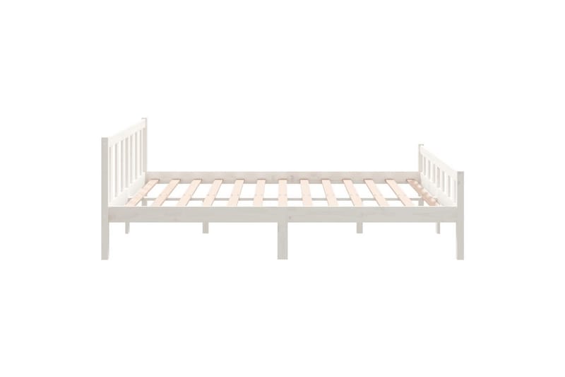 beBasic Sengeramme hvit heltre 150x200 cm 5FT King Size - Hvit - Møbler - Senger - Sengeramme & sengestamme