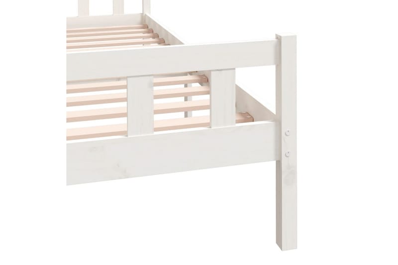 beBasic Sengeramme hvit heltre 150x200 cm 5FT King Size - Hvit - Møbler - Senger - Sengeramme & sengestamme