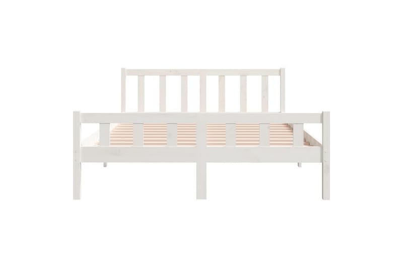 beBasic Sengeramme hvit heltre 150x200 cm 5FT King Size - Hvit - Møbler - Senger - Sengeramme & sengestamme