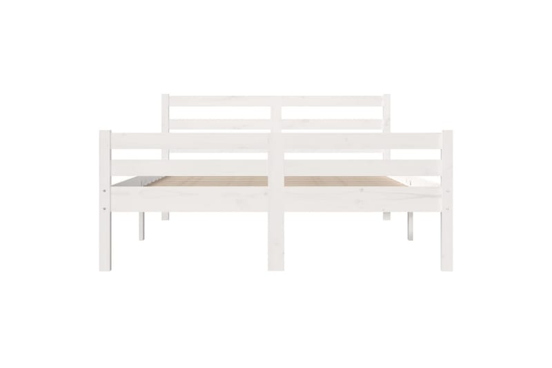 beBasic Sengeramme hvit heltre 150x200 cm 5FT King Size - Hvit - Møbler - Senger - Sengeramme & sengestamme