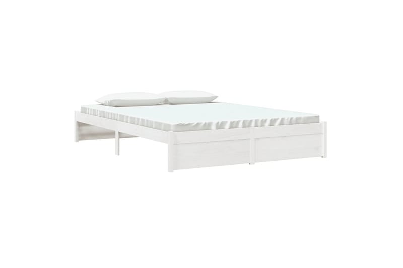 beBasic Sengeramme hvit heltre 150x200 cm 5FT King Size - Hvit - Møbler - Senger - Sengeramme & sengestamme