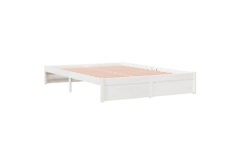 beBasic Sengeramme hvit heltre 150x200 cm 5FT King Size - Hvit - Møbler - Senger - Sengeramme & sengestamme