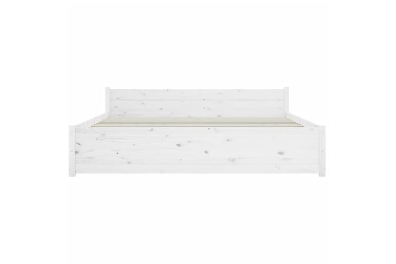 beBasic Sengeramme hvit heltre 150x200 cm 5FT King Size - Hvit - Møbler - Senger - Sengeramme & sengestamme