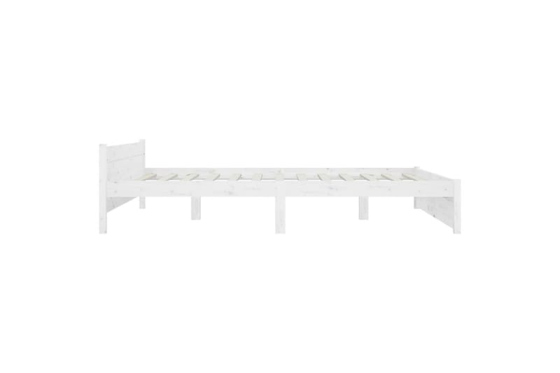 beBasic Sengeramme hvit heltre 150x200 cm 5FT King Size - Hvit - Møbler - Senger - Sengeramme & sengestamme