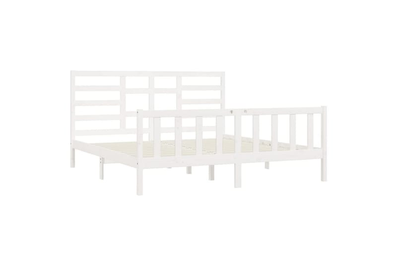 beBasic Sengeramme hvit heltre 180x200 cm 6FT Super King - Hvit - Møbler - Senger - Sengeramme & sengestamme