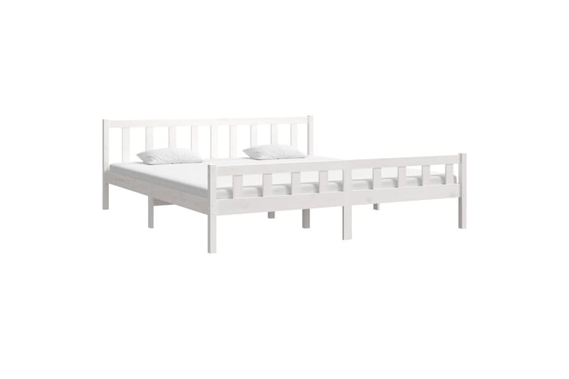 beBasic Sengeramme hvit heltre 180x200 cm 6FT Super King - Hvit - Møbler - Senger - Sengeramme & sengestamme