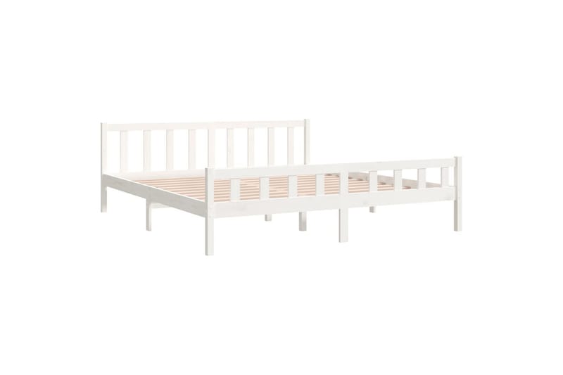 beBasic Sengeramme hvit heltre 180x200 cm 6FT Super King - Hvit - Møbler - Senger - Sengeramme & sengestamme