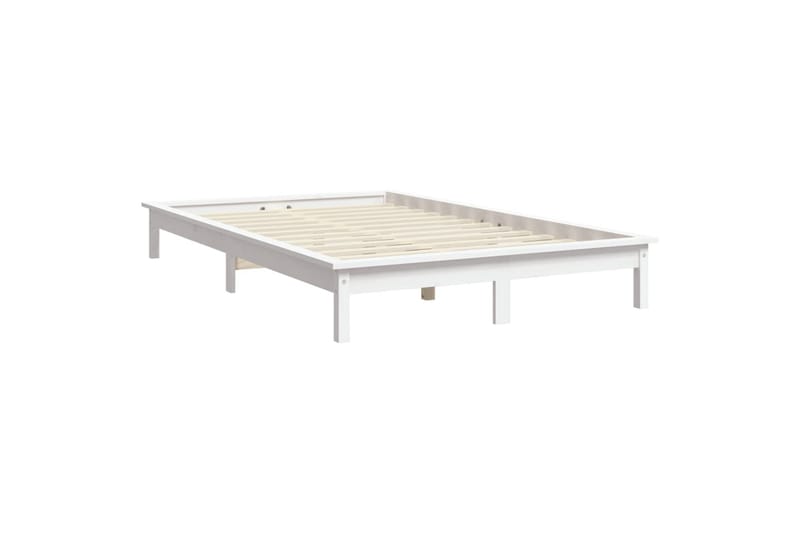 beBasic Sengeramme hvit heltre furu 150x200 cm 5FT King Size - Hvit - Møbler - Senger - Sengeramme & sengestamme