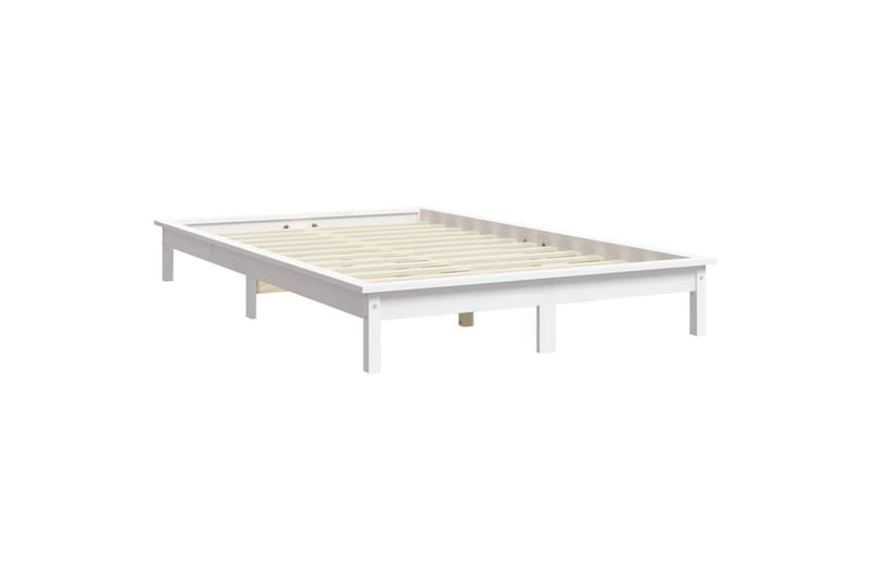 beBasic Sengeramme hvit heltre furu 160x200 cm - Hvit - Møbler - Senger - Sengeramme & sengestamme