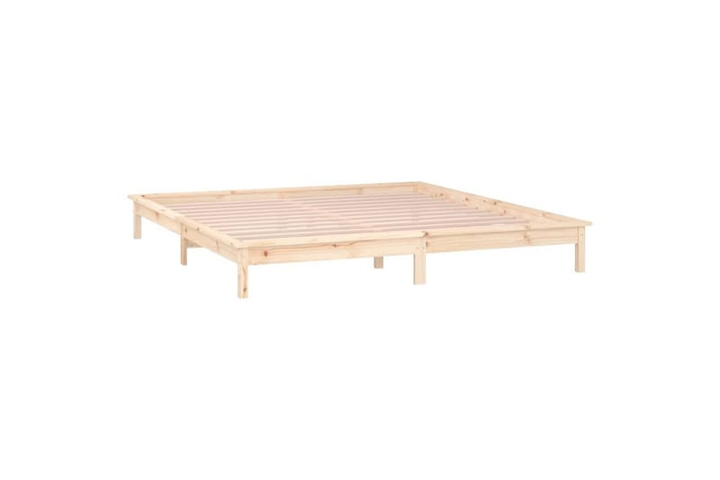 beBasic Sengeramme med LED 120x190 cm 4FT Small Double heltre - Brun - Møbler - Senger - Sengeramme & sengestamme