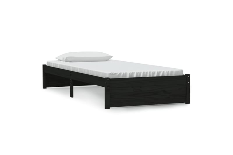 beBasic Sengeramme svart heltre 90x190 cm 3FT Single - Svart - Møbler - Senger - Sengeramme & sengestamme