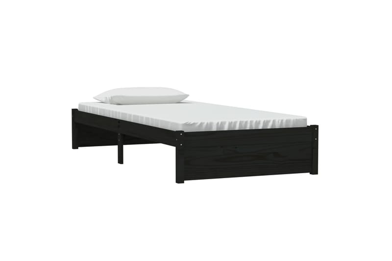 beBasic Sengeramme svart heltre 90x190 cm 3FT Single - Svart - Møbler - Senger - Sengeramme & sengestamme