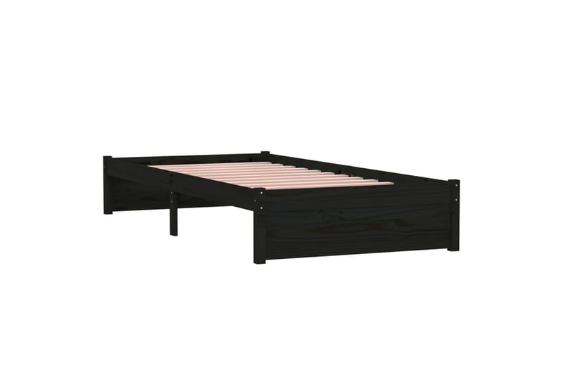 beBasic Sengeramme svart heltre 90x190 cm 3FT Single - Svart - Møbler - Senger - Sengeramme & sengestamme