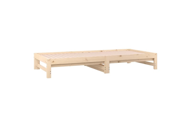 beBasic Uttrekkbar dagseng 2x(90x200) cm heltre furu - Brun - Møbler - Senger - Sengeramme & sengestamme