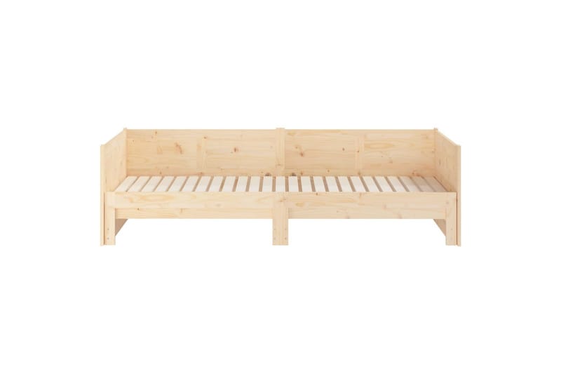 beBasic Uttrekkbar dagseng heltre furu 2x(80x200) cm - Brun - Møbler - Senger - Sengeramme & sengestamme