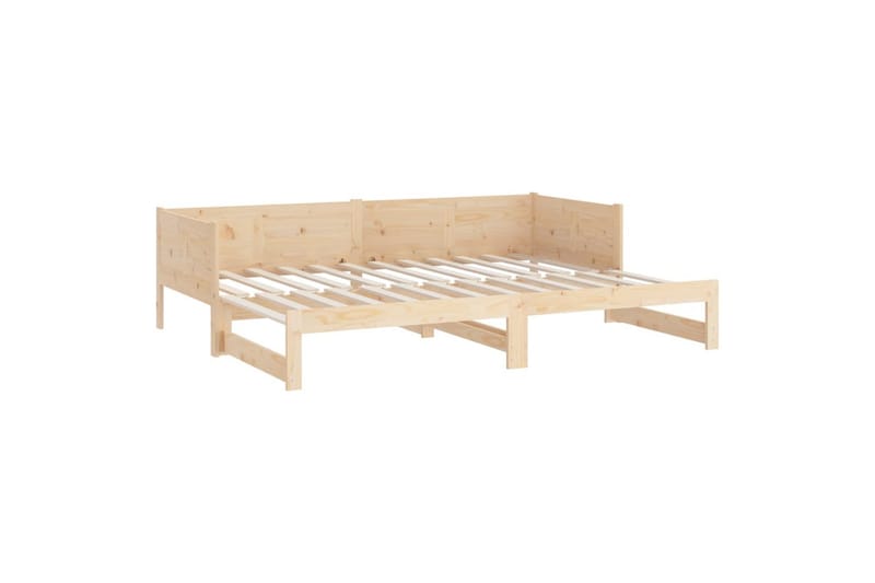 beBasic Uttrekkbar dagseng heltre furu 2x(80x200) cm - Brun - Møbler - Senger - Sengeramme & sengestamme