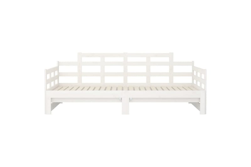 beBasic Uttrekkbar dagseng hvit heltre furu 2x(80x200) cm - Hvit - Møbler - Senger - Sengeramme & sengestamme