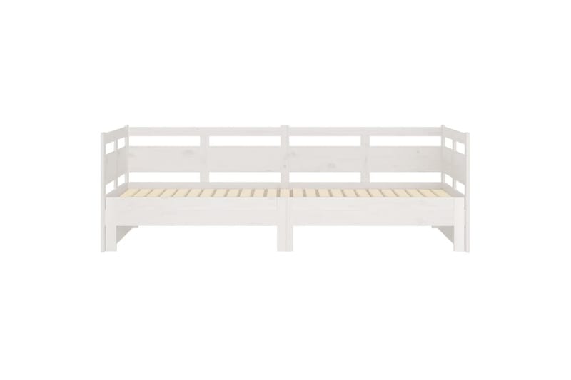 beBasic Uttrekkbar dagseng hvit heltre furu 2x(90x190) cm - Hvit - Møbler - Senger - Sengeramme & sengestamme