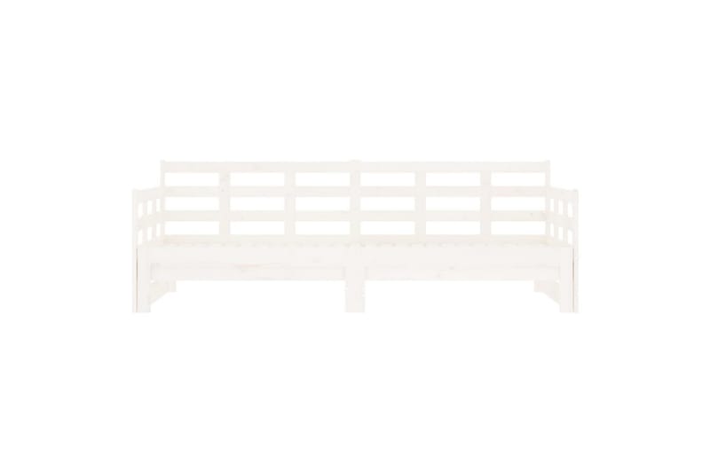 beBasic Uttrekkbar dagseng hvit heltre furu 2x(90x190) cm - Hvit - Møbler - Senger - Sengeramme & sengestamme