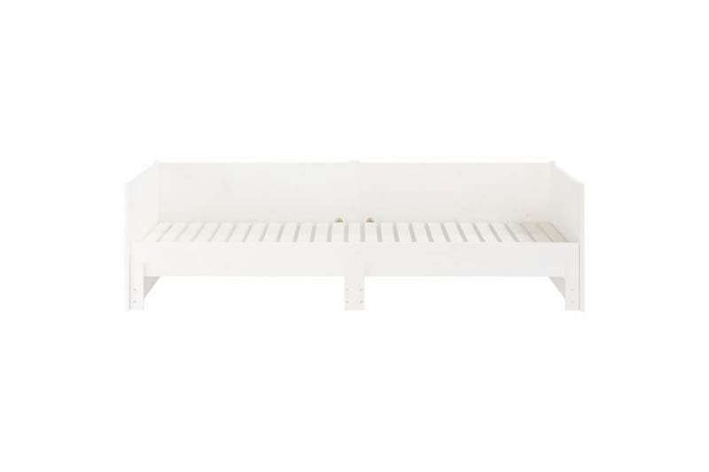 beBasic Uttrekkbar dagseng hvit heltre furu 2x(90x200) cm - Hvit - Møbler - Senger - Sengeramme & sengestamme