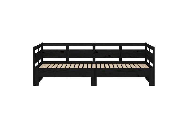 beBasic Uttrekkbar dagseng svart heltre furu 2x(90x200) cm - Svart - Møbler - Senger - Sengeramme & sengestamme