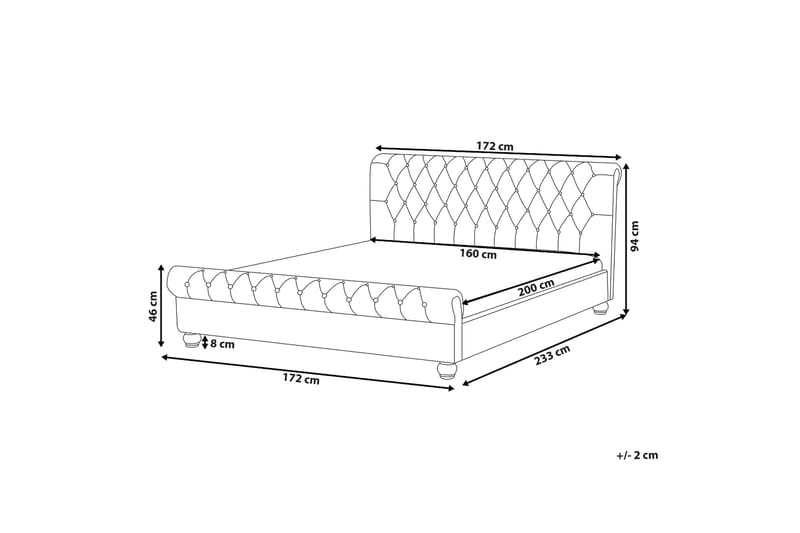 Bronson Vannseng 160x200 cm - Svart - Møbler - Senger - Vannsenger