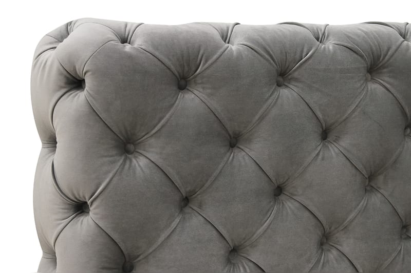 Chesterfield Komplett Sengpakke Sengeramme med Madrass 120x200 cm - Grå - Møbler - Senger - Komplett sengepakke