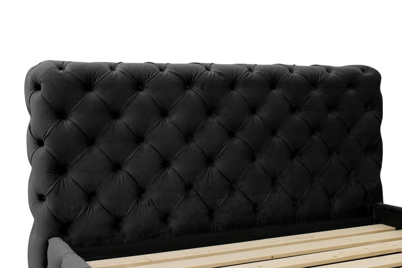 Chesterfield Komplett Sengpakke Sengeramme med Madrass 120x200 cm - Svart - Møbler - Senger - Komplett sengepakke