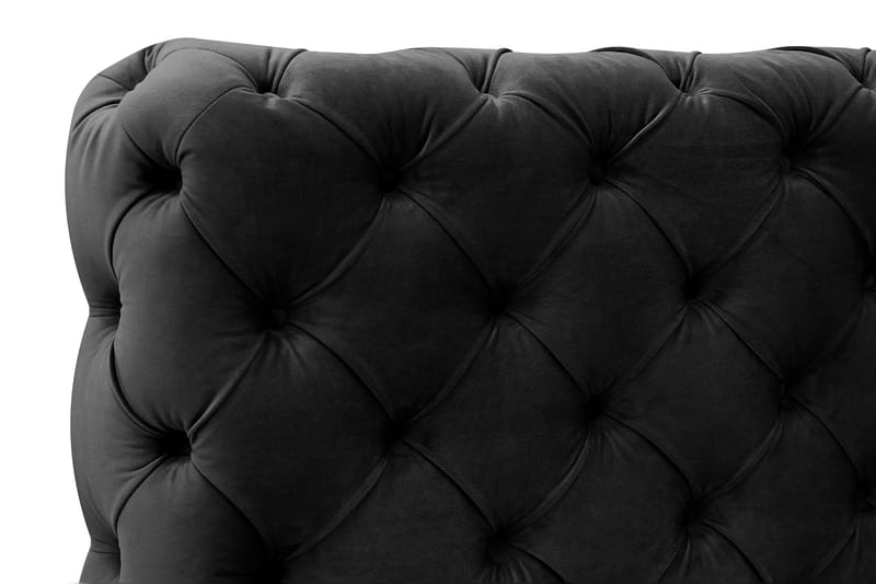 Chesterfield Komplett Sengpakke Sengeramme med Madrass 120x200 cm - Svart - Møbler - Senger - Komplett sengepakke